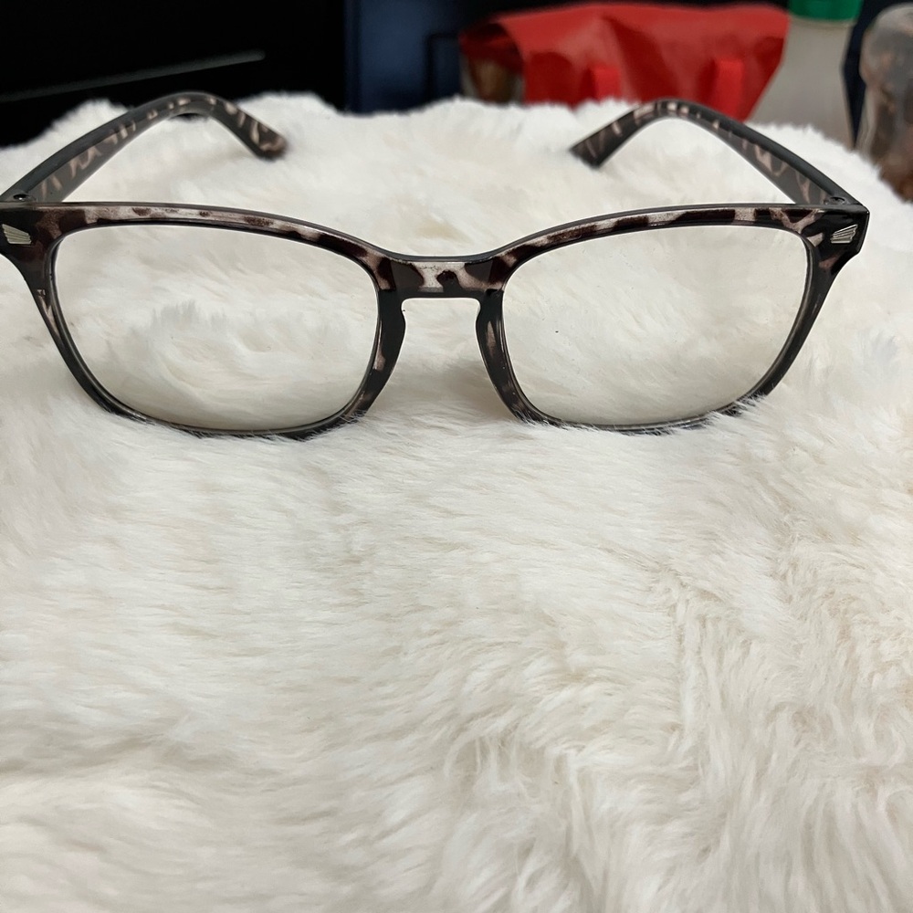 Rectangular Leopard Glasses Brown Pattern - Picture 8 of 10